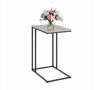 Relaxdays Mesa auxiliar C negro,gris