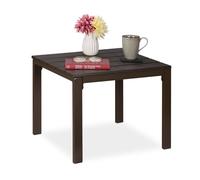 Relaxdays Mesa auxiliar de balcón marrón