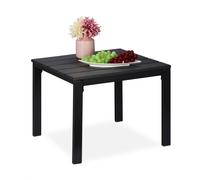 Relaxdays Mesa auxiliar de balcón negro