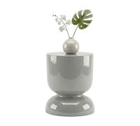 Relaxdays Mesa auxiliar & taburete reloj de arena gris
