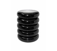 Relaxdays Mesa auxiliar y taburete Bubble negro