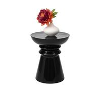 Relaxdays Mesa Auxiliar y Taburete, diseño cónico, Objeto Decorativo para salón, HxD: 45 x 38 cm, Metal, Negro