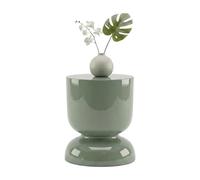 Relaxdays Mesa Auxiliar y Taburete Reloj de Arena, Decorativo en Metal Salvia, 46 x 36 cm
