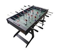 Relaxdays Mesa de futbolín abatible para niños y Adultos, 78x122x61cm, marrón Oscuro