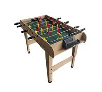 Relaxdays Mesa de futbolín madera verde oscuro,marrón claro,rojo