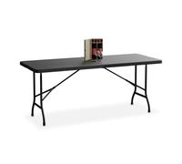 Relaxdays Mesa de jardín plegable antracita,negro