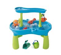 Relaxdays Mesa de Juegos acuáticos con Accesorios y cocinita, 62x57x37 cm, plástico Multicolor