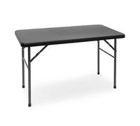 Relaxdays Mesa de terraza plegable BASTIAN negro