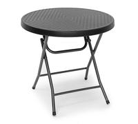 Relaxdays Mesa de terraza plegable BASTIAN negro