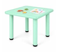 Relaxdays Mesa Infantil, Resistente UV e Intemperie, para INT./ext., Salvia | (Al x An x Fon) 50 x 60 x 60 cm