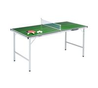 Relaxdays Mesa ping-pong plegable con accesorios blanco,verde oscuro,plata