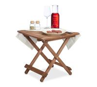 Relaxdays Mesa plegable pequeña madera marrón marrón