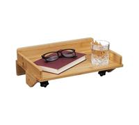 Relaxdays Mesilla de Cama, Bandeja Dormitorio, Mini Mesita para Sujetar, para Litera, 11,5x36x24,5 cm, Bambú, Natural