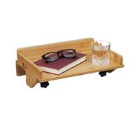 Relaxdays Mesilla de Cama, Bandeja Dormitorio, Mini Mesita para Sujetar, para Litera, 11,5x36x24,5 cm, Bambú, Natural