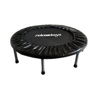 Relaxdays Minitrampolín Plegable de Interior de 95 cm, hasta 100 kg, Deporte y Gimnasia, Negro