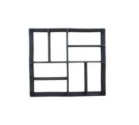 Relaxdays Molde para pavimento, 2 Unidades, 40 x 40 cm, Piedras para pavimentación, para jardín, Molde de hormigón, Polipropileno, Color Negro