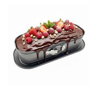 Molde Rectangular Desmontable Relaxdays, HxWxD: 8 x 30 x 12 cm, Antiadherente, a Prueba de Fugas, para Pasteles, Gris