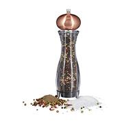 relaxdays Molinillo de Pimienta Manual, para Sal Pimienta o Especias, Acrílico-Cerámica, 26,5 x 6,5 x 6,5 cm, Bronce