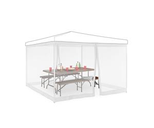 Relaxdays Mosquitera blanca para carpa de 3 x 3 m blanco