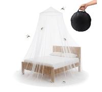 Relaxdays Mosquitera para cama 250 cm blanco