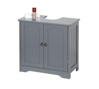 Relaxdays Mueble bajo lavabo con estante gris