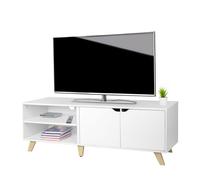 Relaxdays Mueble bajo TV con 6 compartimentos blanco