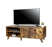 Relaxdays Mueble bajo TV con 6 compartimentos marrón