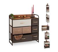 Relaxdays Mueble de almacenaje modular beige,marrón,marrón claro