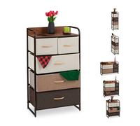 Relaxdays Mueble de almacenaje modular beige,marrón,marrón claro