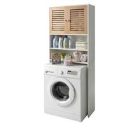 Relaxdays Mueble sobre Lavadora, 4 Compartimentos, Blanco