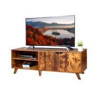 Relaxdays Mueble bajo TV con 6 compartimentos marrón