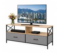 Mueble TV Relaxdays, (Al x An x Fon) 50 x 120 x 40 cm, Greige/Negro