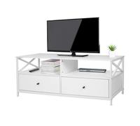 Relaxdays Mueble TV con cajones blanco