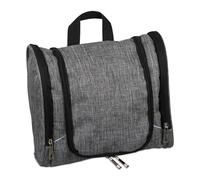 Relaxdays Neceser, para Hombres y Mujeres, 6 Compartimentos, Impermeable, Bolsa de Aseo para Colgar, de Viaje, Gris