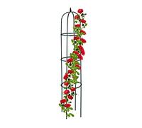 Relaxdays Obelisco Flores, 188 cm Altura, Soporte Plantas Trepadoras, de Metal, Torre para Rosales Vertical, Verde