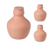 Relaxdays Ollas, Juego 3, 500 ml, cerámica, riego radicular, bancales e invernaderos, Menor pérdida de Agua, Terracota