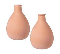 Relaxdays Ollas, Set de 2, 1 l, cerámica, riego por raíces, Terracota | Bancales e invernaderos, menos pérdida de agua