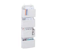 Relaxdays Organizador colgante 4 compartimentos blanco