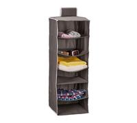 Relaxdays Organizador colgante armario 6 niveles antracita,blanco