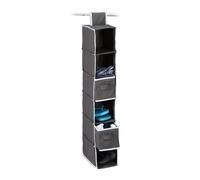 Relaxdays Organizador colgante de tela antracita,blanco