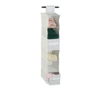Relaxdays Organizador colgante de tela blanco