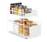 Relaxdays Organizador de cocina con 2 cestas blanco