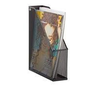 Relaxdays Organizador de Documentos para Escritorio, Metal, Negro, 31.5 x 7.2 x 25 cm