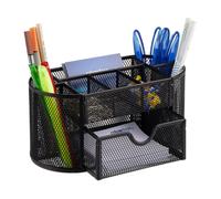 Relaxdays Organizador de escritorio grande negro