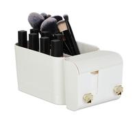 Relaxdays Organizador de maquillaje blanco pared blanco,oro
