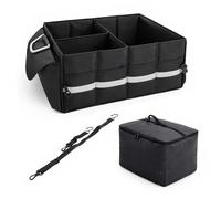 Relaxdays Organizador maletero con bolsa térmica negro,plata