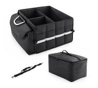 Relaxdays Organizador maletero con bolsa térmica negro,plata