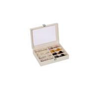 Relaxdays Organizador para 8 gafas blanco,crema,plata