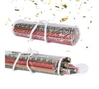 Relaxdays Organizador para Papel de Regalo, 2 Unidades, Cremallera, Asas, 79 x 22 cm, Bolsa Transparente, 79 x 22 x 22 cm, 2