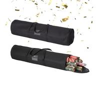 Relaxdays Organizador para Papel de Regalo, 2 Unidades, Cremallera y Asas, Medidas: 79 x 22 cm, Bolsa para Regalo, Negro